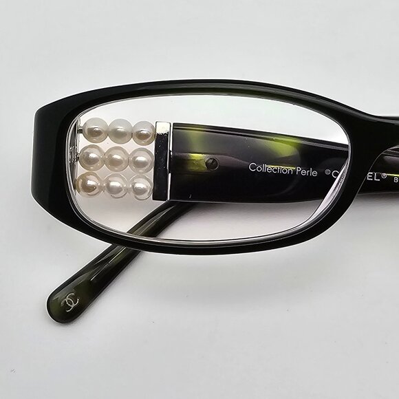 Chanel 3155-H C.1092 Collection Perle Green Eyeglasses Frame w/ Case Italy 51mm - Picture 13 of 15